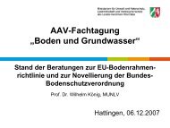 AAV-Fachtagung „Boden und Grundwasser“ - AAV NRW