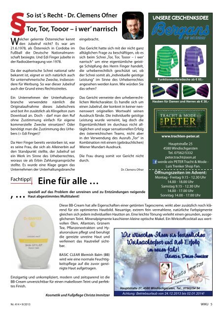 WINDISCHGARSTNER KURIER - wiku-online.at