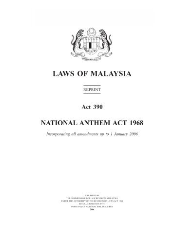 National Anthem Act 1968