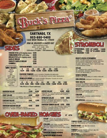 CARTHAGE, TX - Buck's Pizza