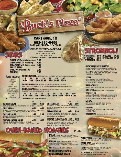 CARTHAGE, TX - Buck's Pizza