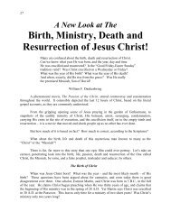 Birth, Ministry, Death and Resurrection of Jesus ... - Triumphpro.com