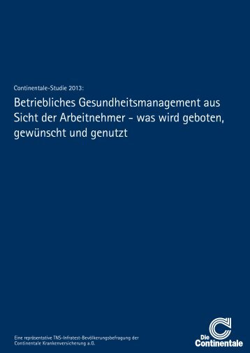 Die Continentale-Studie 2013 als PDF