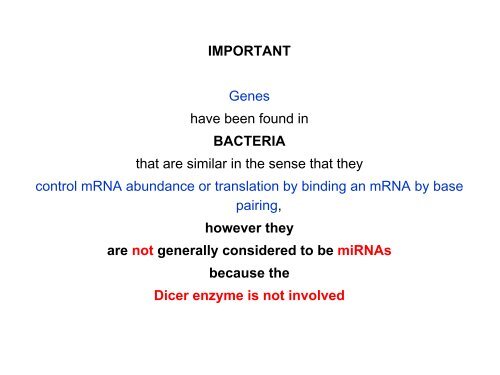 Post-transcriptional control of gene expression