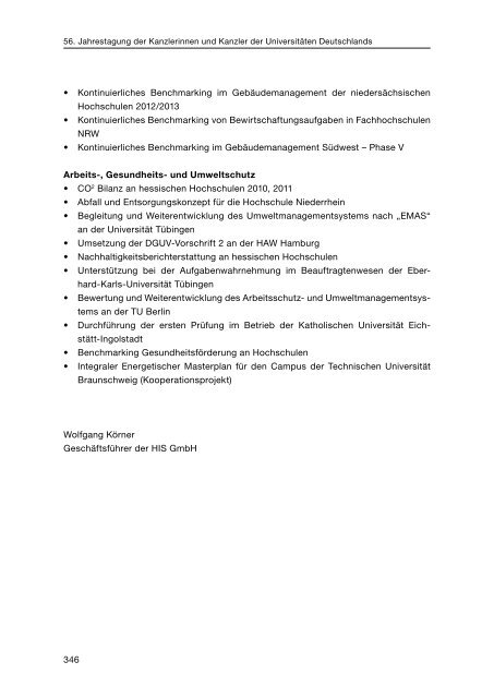 Tagungsband zur 56. Jahrestagung der Kanzlerinnen und Kanzler ...