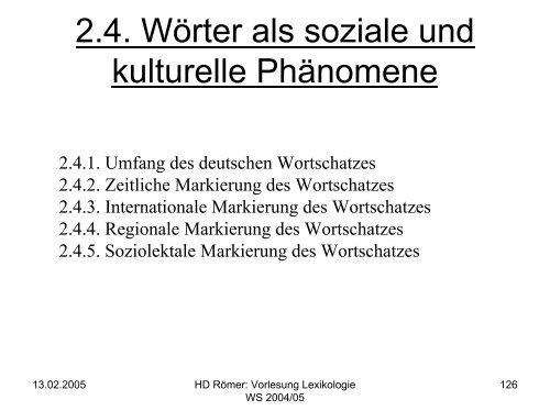 Vorlesung: Germanistische Lexikologie