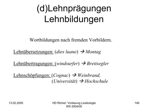 Vorlesung: Germanistische Lexikologie