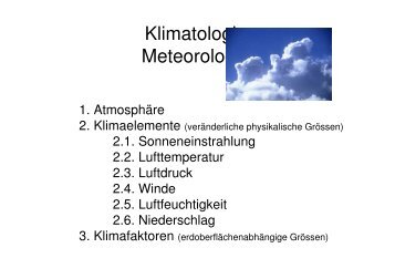 Klimatologie Meteorologie