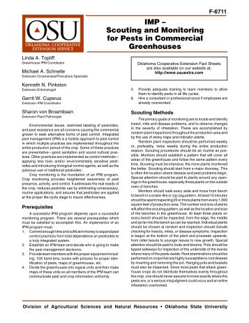 IMP – Scouting and Monitoring for Pests in Commercial Greenhouses