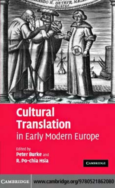 CULTURAL TRANSLATION IN EARLY MODERN EUROPE