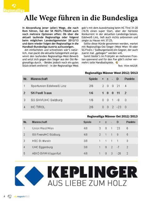 saison 2012/13 - SK Keplinger-TRAUN