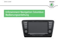 Infotainment Navigation Columbus Bedienungsanleitung - Škoda Auto