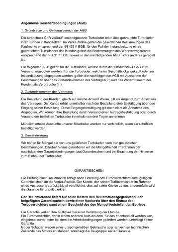 Allgemeine Geschäftsbedingungen (AGB) 1. Grundsätze und ...