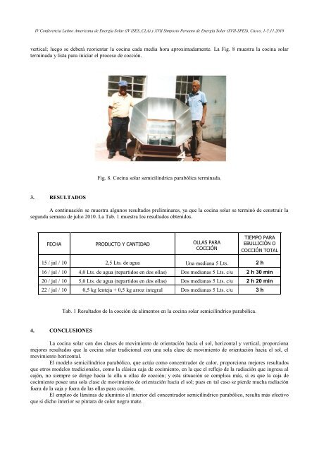 construcción de una cocina solar semicilíndrico parabólica tipo ...