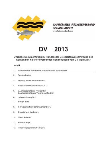 DV 2013 - Fischereiverband-sh.ch