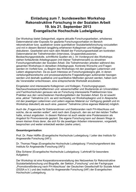 Rekonstruktive Forschung in der Sozialen Arbeit - Deutsche ...