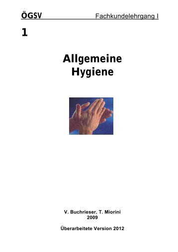 1 Allgemeine Hygiene