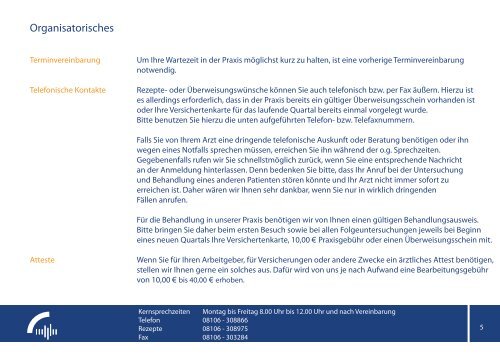 Praxisbroschüre bold und orange - Praxis Dr.med. Briesenick