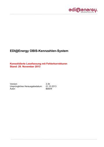 OBIS-Kennzahlen-System 2.2b Konsolidierte ... - Edi-energy.de