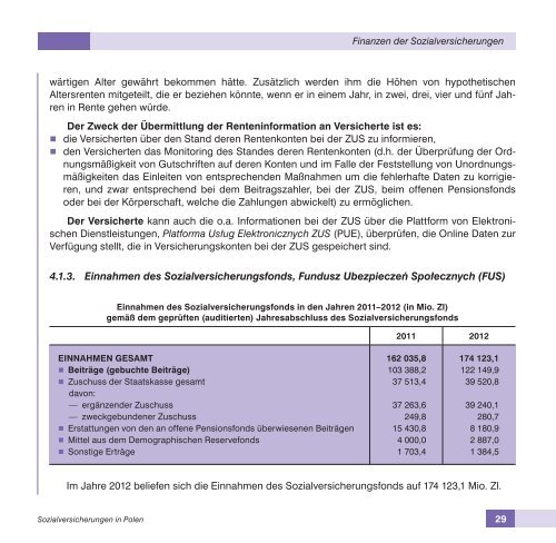 SOZIALVERSICHERUNGEN IN POLEN - ZUS