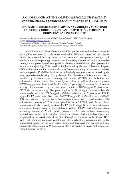 10th INTERNATIONAL VERTICILLIUM SYMPOSIUM 16-20 ...