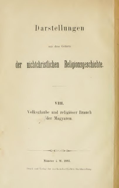 Volksglaube und religiöser Brauch der Magyaren - Centrostudirpinia.it