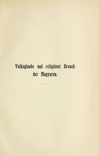 Volksglaube und religiöser Brauch der Magyaren - Centrostudirpinia.it