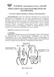 SIMULATION VON TAKTUNGSVORGÄNGEN IM FLUGZEUGBAU