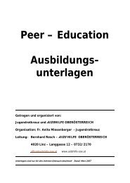 Peer – Education Ausbildungs- unterlagen - Aidshilfe Oberösterreich