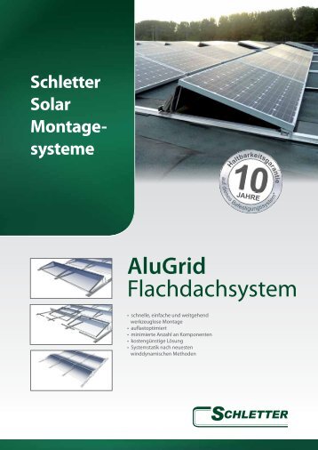 AluGrid Flachdachsystem - Schletter GmbH