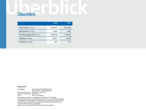 Jahresbericht 2012 als PDF öffnen - VR Bank Main-Kinzig-Büdingen ...