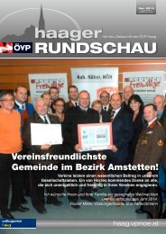 haager RUNDSCHAU - ÖVP Haag