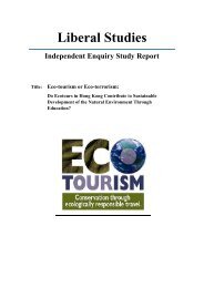 Liberal Studies- Independent Enquiry Study Report