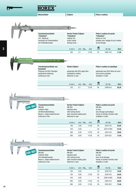 Messschieber Calipers Pieds à coulisse ... - Teknikel