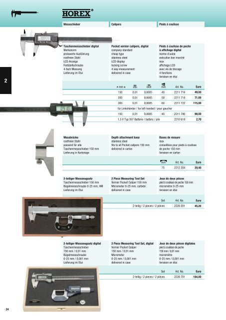 Messschieber Calipers Pieds à coulisse ... - Teknikel