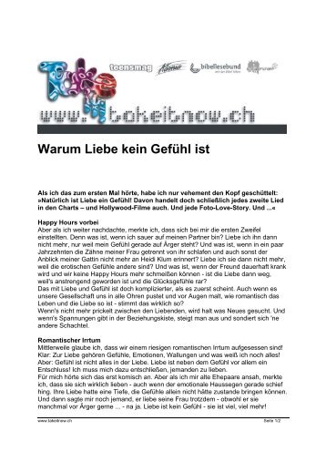 Warum Liebe kein Gefühl ist - verein-web.ch