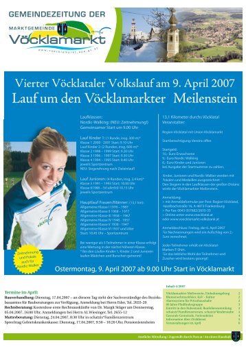 Vierter Vöcklataler Volkslauf am 9. April 2007 - Vöcklamarkt