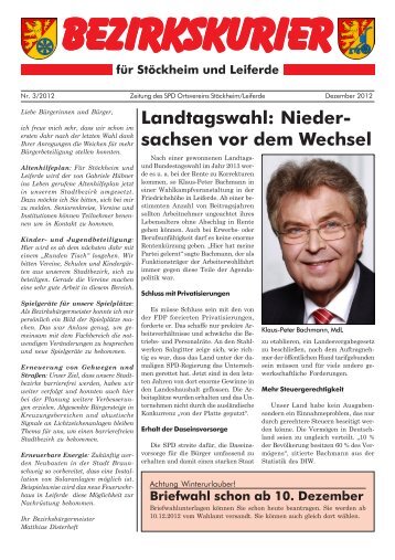 Landtagswahl: Nieder- sachsen vor dem Wechsel - Klaus-Peter ...