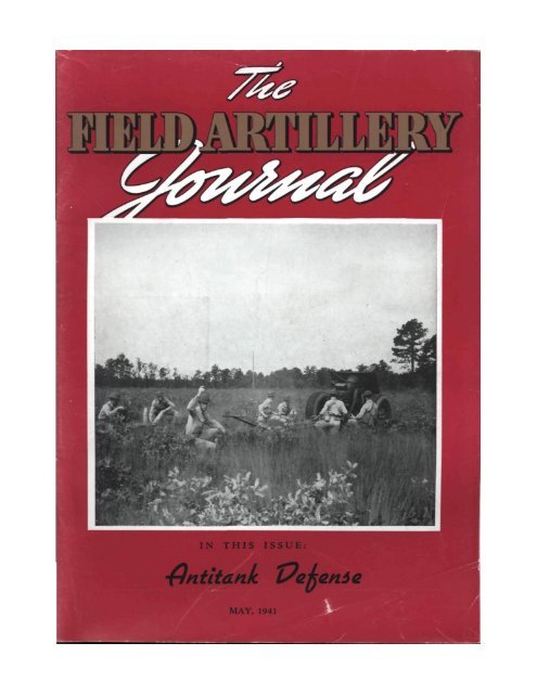 THE FIELD ARTILLERY JOURNAL - MAY 1941 - Fort Sill - U.S. Army