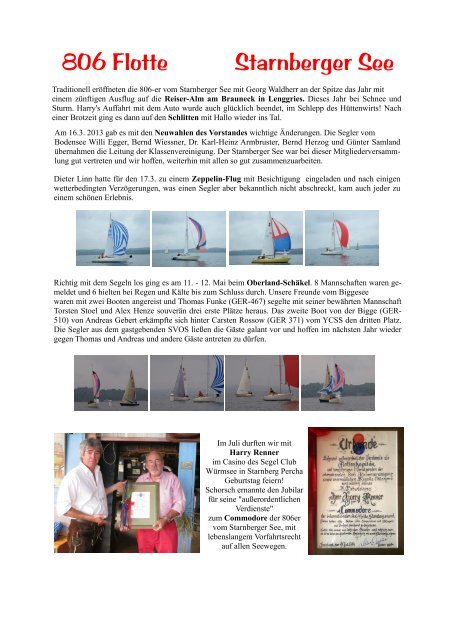 806 Starnberg 2013 - Sailing806.ch