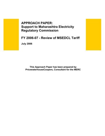 APPROACH PAPER: Support to Maharashtra ... - MAHADISCOM