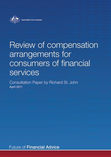 Review of compensation arrangements for consumers of financial ...