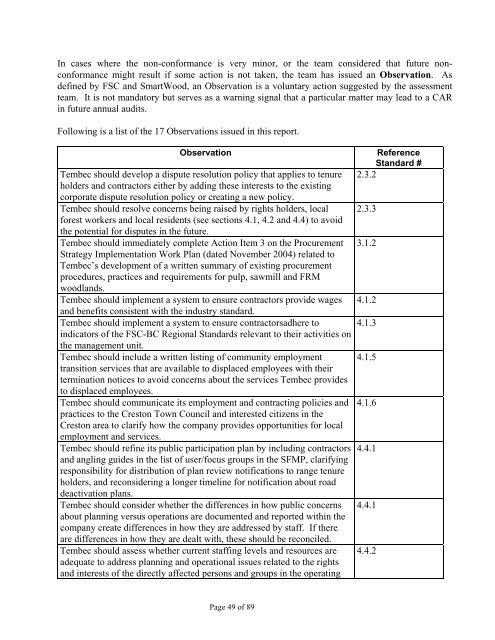 Forest Management Certification Assessment Report for - Rainforest ...