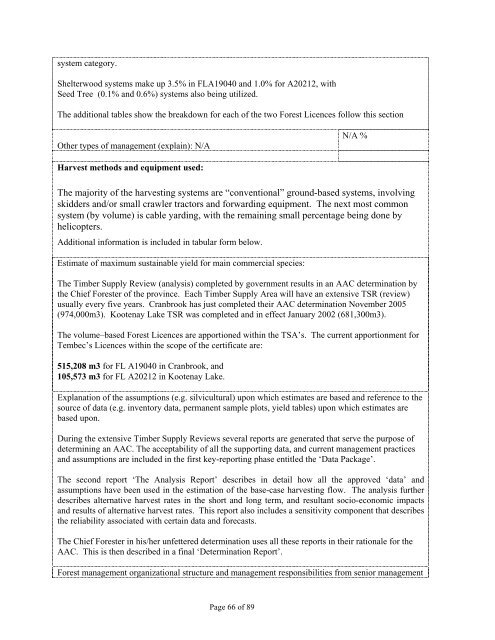 Forest Management Certification Assessment Report for - Rainforest ...