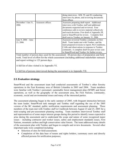 Forest Management Certification Assessment Report for - Rainforest ...