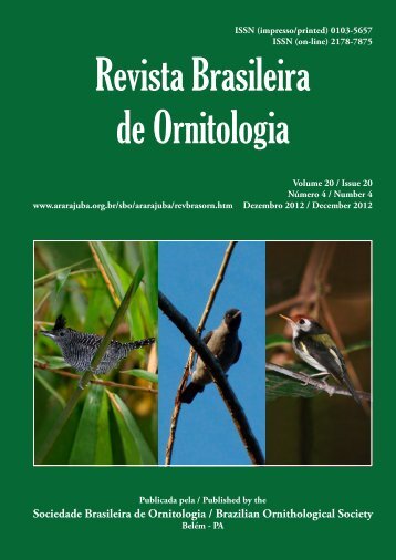 Revista Brasileira de Ornitologia - Universidade Federal do Acre