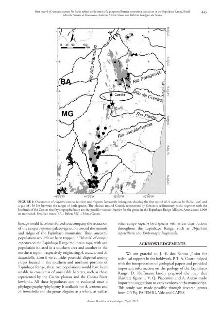 Revista Brasileira de Ornitologia - Universidade Federal do Acre