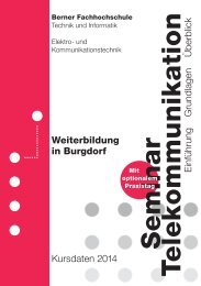 Seminar Telekommunikation - Berner Fachhochschule Technik und ...