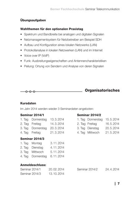 Seminar Telekommunikation - Berner Fachhochschule Technik und ...