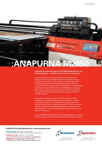 Brochure Agfa :Anapurna M2050 (PDF) - Spandex